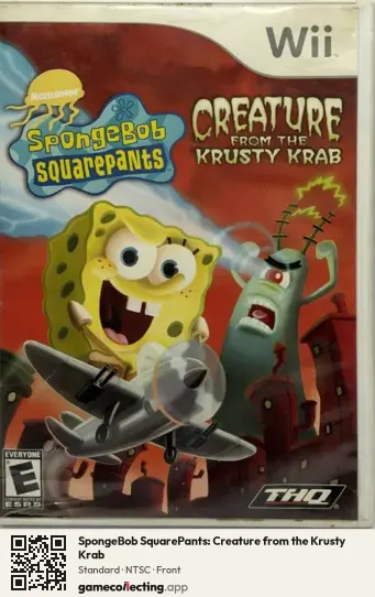 SpongeBob SquarePants: Creature from the Krusty Krab Nintendo Wii, NTSC box front