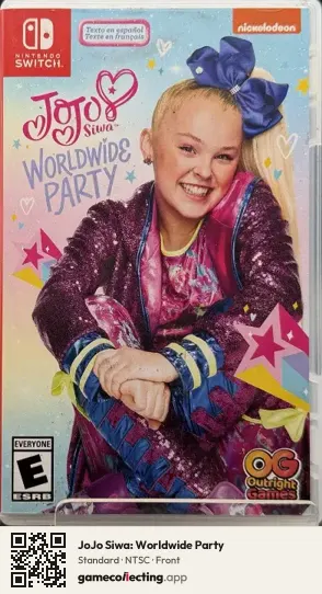 JoJo Siwa: Worldwide Party Nintendo Switch, NTSC box front
