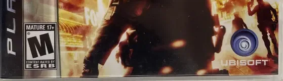 Tom Clancy's Rainbow Six: Vegas, the ESRB box on its front