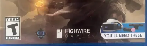 Golem, the ESRB box on its front