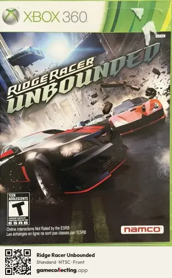 Ridge Racer Unbounded Xbox 360, NTSC box front