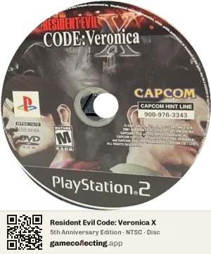 Resident Evil Code: Veronica X PlayStation 2, NTSC disc