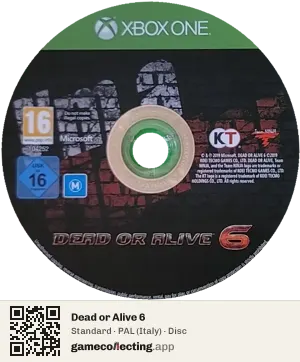 Dead or Alive 6 Xbox One, PAL disc