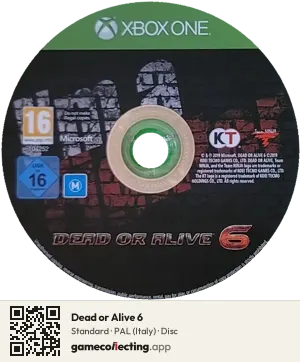 Dead or Alive 6 Xbox One, PAL disc