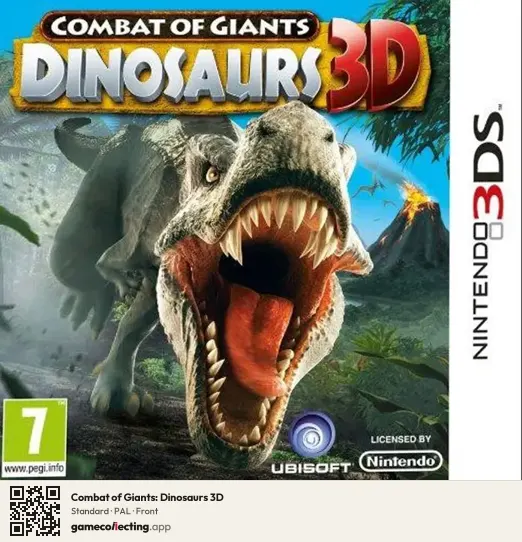 Combat of Giants: Dinosaurs 3D Nintendo 3DS, PAL box front
