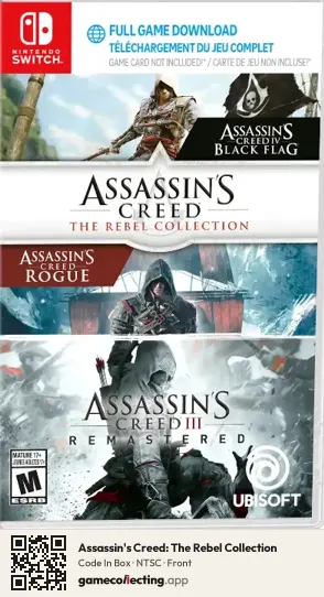 Assassin's Creed: The Rebel Collection Nintendo Switch, NTSC box front