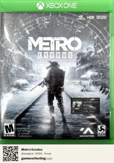 Metro Exodus Xbox One, NTSC box front
