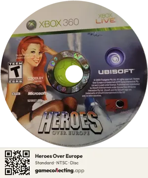 Heroes Over Europe Xbox 360, NTSC disc