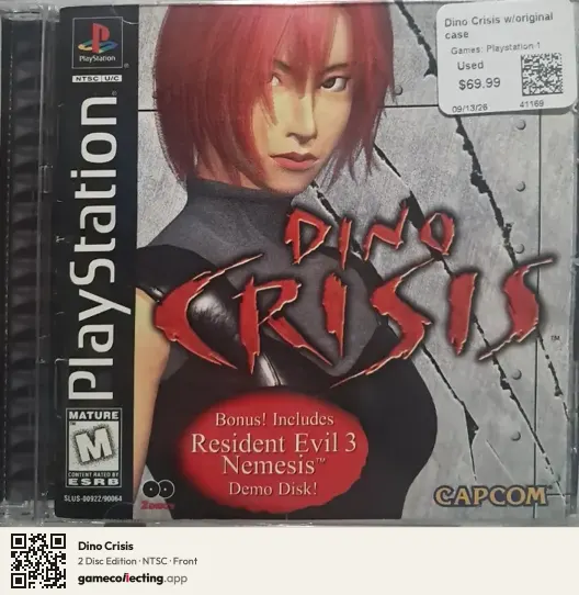 Dino Crisis PlayStation, NTSC box front
