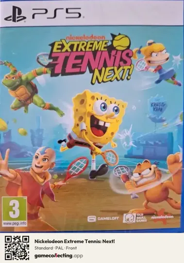 Nickelodeon Extreme Tennis: Next! PlayStation 5, PAL box front