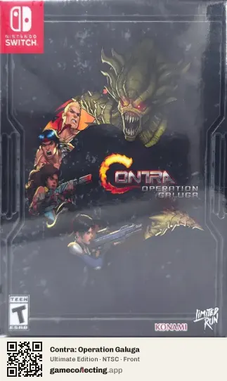 Contra: Operation Galuga Nintendo Switch, NTSC box front