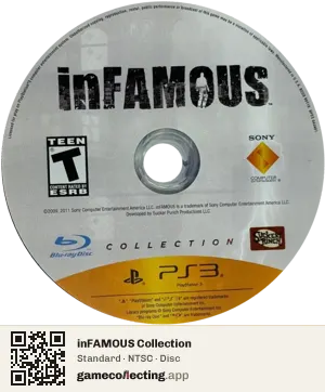 inFAMOUS Collection PlayStation 3, NTSC disc