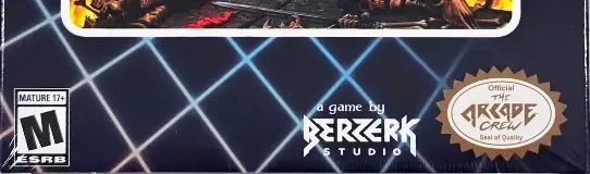 Infernax, the ESRB box on its front