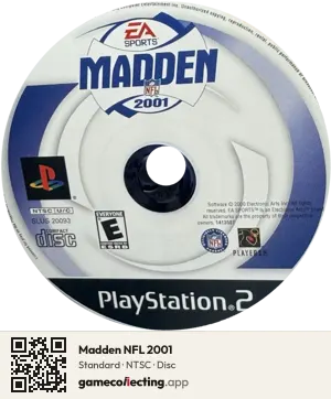 Madden NFL 2001 PlayStation 2, NTSC disc