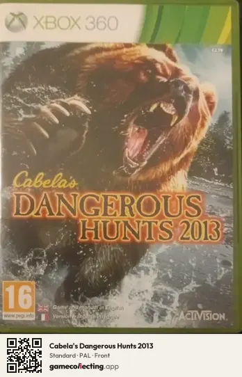 Cabela's Dangerous Hunts 2013 Xbox 360, PAL box front