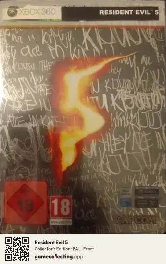 Resident Evil 5 Xbox 360, PAL box front
