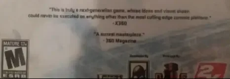 Prey, the ESRB box on its front