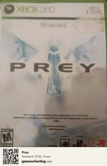 Prey Xbox 360, NTSC box front