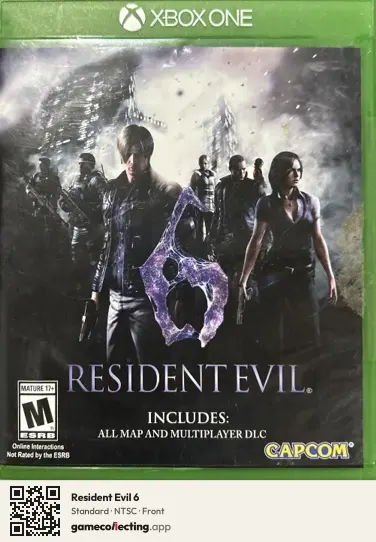 Resident Evil 6 Xbox One, NTSC box front