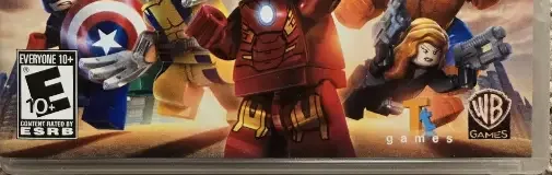 LEGO Marvel Super Heroes, the ESRB box on its front