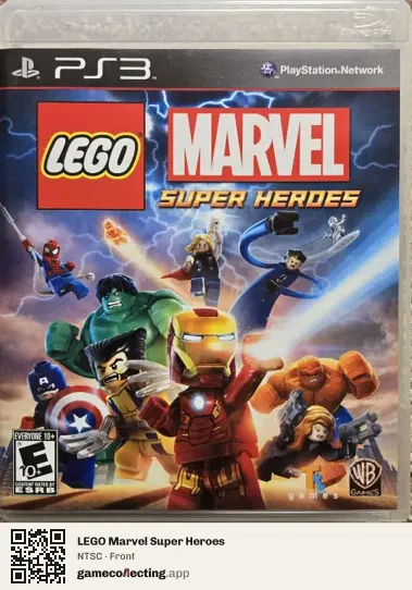 LEGO Marvel Super Heroes PlayStation 3, NTSC box front