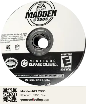Madden NFL 2005 Nintendo GameCube, NTSC disc