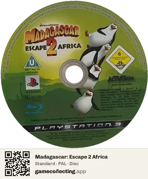Madagascar: Escape 2 Africa PlayStation 3, PAL disc