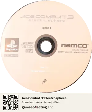 Ace Combat 3: Electrosphere PlayStation, Asia disc