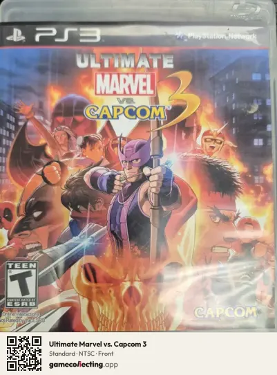 Ultimate Marvel vs. Capcom 3 PlayStation 3, NTSC box front