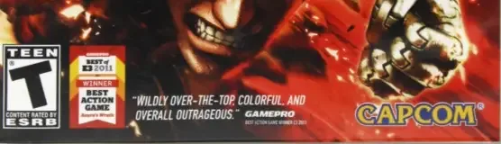 Asura's Wrath, the ESRB box on its front