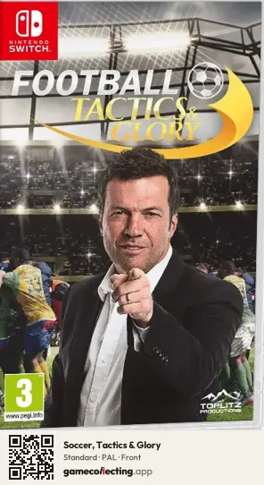 Soccer, Tactics & Glory Nintendo Switch, PAL box front