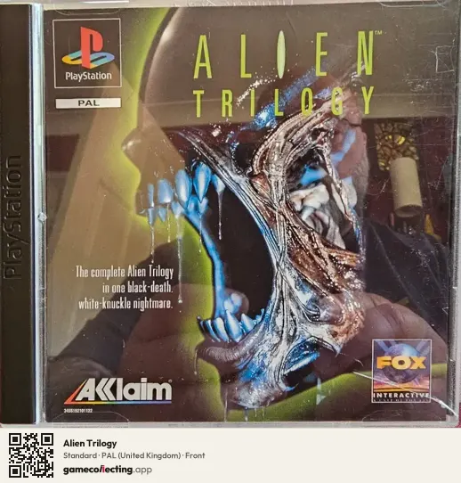 Alien Trilogy PlayStation, United Kingdom box front
