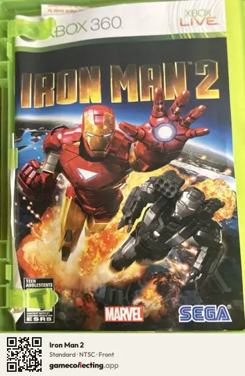 Iron Man 2 Xbox 360, NTSC box front