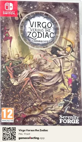 Virgo Versus the Zodiac Nintendo Switch, PAL box front