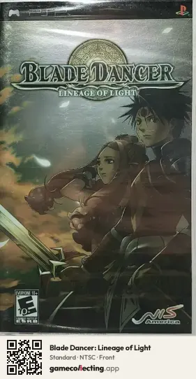 Blade Dancer: Lineage of Light PlayStation Portable, NTSC box front