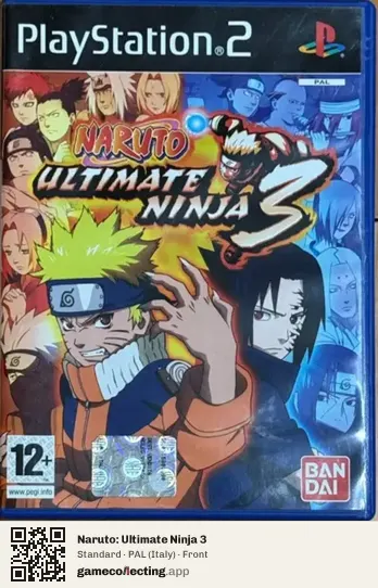 Naruto: Ultimate Ninja 3 PlayStation 2, Italy box front