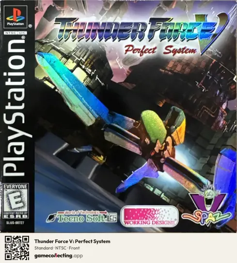 Thunder Force V: Perfect System PlayStation, NTSC box front