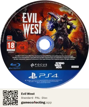 Evil West PlayStation 4, PAL disc