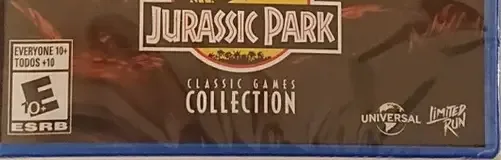 Jurassic Park Classic Games Collection, the ESRB box on its front