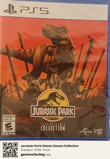 Jurassic Park Classic Games Collection PlayStation 5, NTSC box front