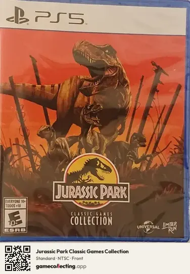 Jurassic Park Classic Games Collection PlayStation 5, NTSC box front