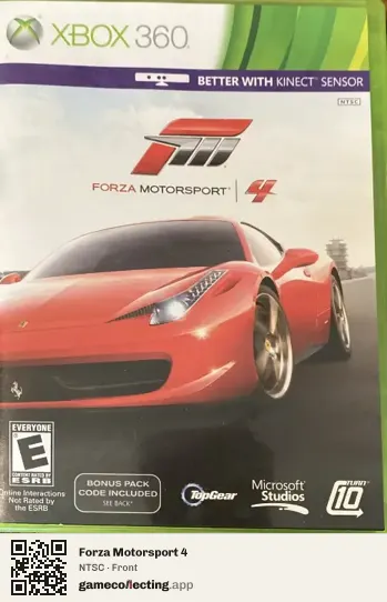 Forza Motorsport 4 Xbox 360, NTSC box front