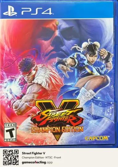 Street Fighter V PlayStation 4, NTSC box front