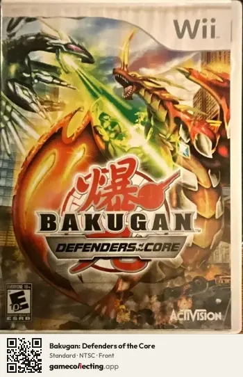 Bakugan: Defenders of the Core Nintendo Wii, NTSC box front