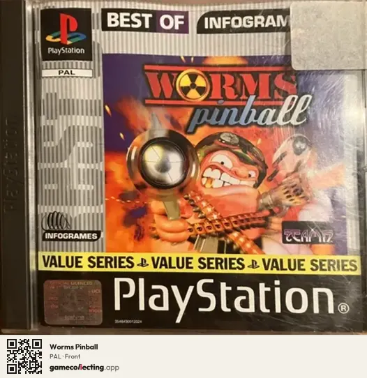 Worms Pinball PlayStation, PAL box front