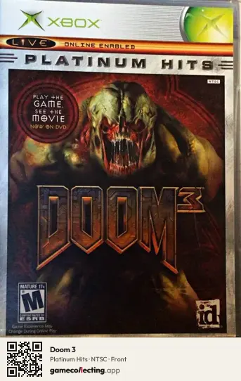 Doom 3 Xbox, NTSC box front