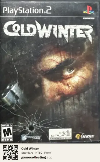 Cold Winter PlayStation 2, NTSC box front