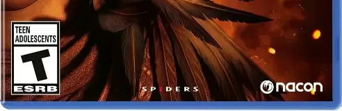 GreedFall: The Dying World, the ESRB box on its front