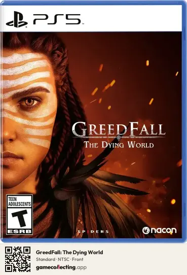 GreedFall: The Dying World PlayStation 5, NTSC box front