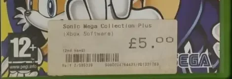 Sonic Mega Collection Plus, the PEGI square on its front
